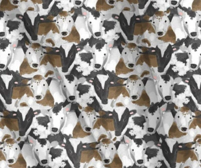 Tela de collage Rise With The Sun Cow Farm 100 % algodón por media yarda Foto 1 de 4