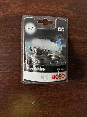 GENUINE Bosch 2PIECE BULBS H7 55W 12V ULTRA WHITE 1987301441,Brand new - Image 1 of 4