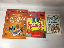 3x Kinder Bücher Beginner's French alltägliche Worte in Deutsch Spanisch