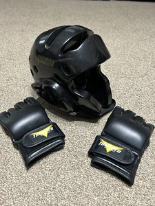 ProForce Lightning Karate Headgear Sparring Childs L Thunder Proforce M Gloves - Picture 1 of 7