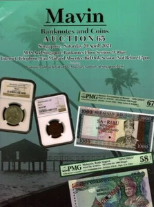 Mavin Banknotes and Coins, Auction 65, Singapore, April 20, 2024 Numismatics - Imagen 1 de 1