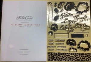 Studio Calico January 2017 Subscriber Build a Bouquet 6x8 Stamp Set Booklet New - Picture 1 of 1
