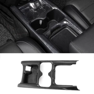 Adecuado para Honda CRV CR-V 2017-2021 consola de fibra de carbono cambio marco de taza de agua - Imagen 1 de 7