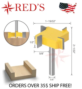 Router de superficie de spoilboard REDS Y74745-4 - 1-19/32"" diapositiva X1/2 L broca broca vástago de 1/4 - Imagen 1 de 1
