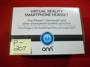 ONN VIRTUAL REALITY SMARTPHONE HEADSET-NEW IN OPEN BOX-FITS UP TO 6" SCREENS