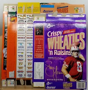 Wheaties Cereal Box NFL Football Lot Steve Young Marcus Allen Jerry Rice T - Picture 1 of 7