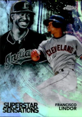 Francisco Lindor 2018 Topps Chrome Superstar Sensations Card #SS-8 - Image 1 of 2