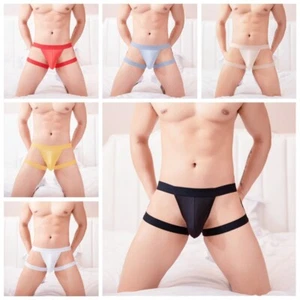 Herren hohle Unterwäsche Slips sexy Bandage T-Back Clubwear durchsichtig - Bild 1 von 22