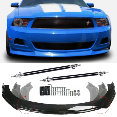 For 10-12 Ford Mustang Front Bumper Lip Part Accessories /Splitter Spoiler Body - Image 1 of 4