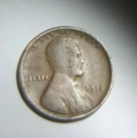 1916 Lincoln wheat penny Coin "Missing "L" in Liberty! See pictures.  "Error" Cover