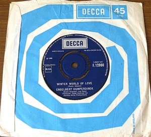 Engelbert Humperdink - Winter World Of Love - 7" Vinyl - 1st Press - Very Good+! - Picture 1 of 3