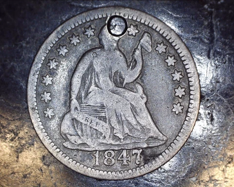 1847 Seated Liberty Half Dime Cover