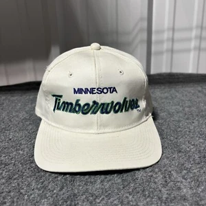 Vintage Minnesota Timberwolves Snapback Hat Cap Sports Specialties Script White - Picture 1 of 11