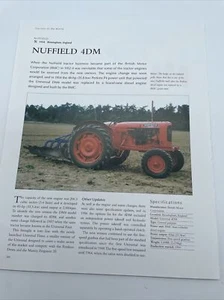 1954 Nuffield 4DM Vintage Tractor Frameable Article Pics Specifications Display - Picture 1 of 1
