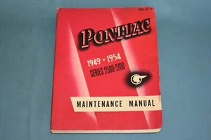 1949 50 51 53 54 Pontiac Service Shop Repair Maintenance Manual 2500 2700 Series - Picture 1 of 11