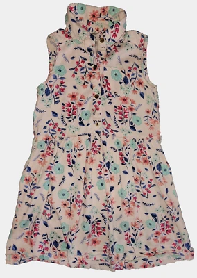 Vestido Carter's Rosa Claro Floral Abotonado Sin Cinturón Sin Mangas Niñas Talla 4T Foto 1 de 4
