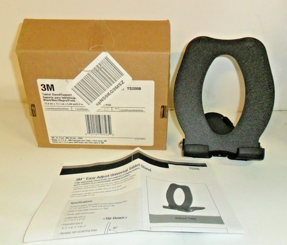  3M Portable Adjust Tablet Stand, E reader  IPad Cell Phone  Smartphones Metal   - Image 1 of 3