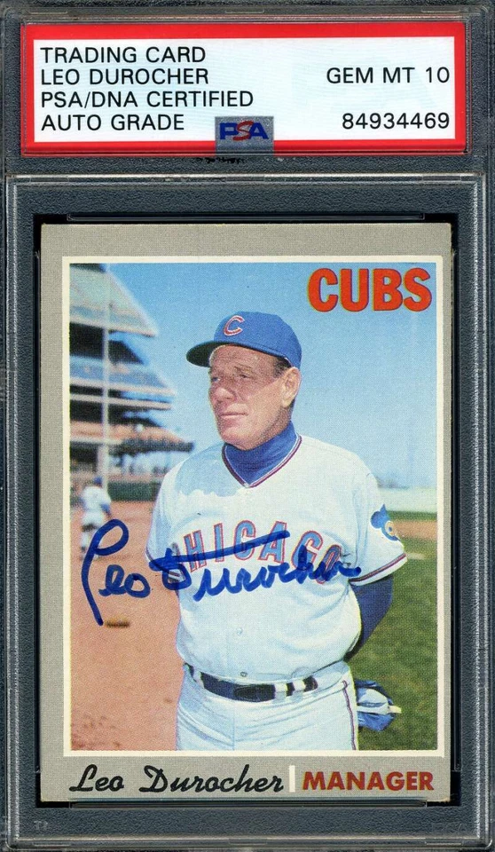 Leo Durocher Gem Mint 10 PSA DNA Signed 1971 Topps Autograph - Image 1 of 1