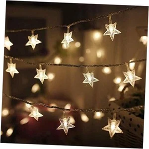 100 LED Star String Lights, 33FT Plug in Fairy Star lights - 49 ft *Warm White - Picture 1 of 7