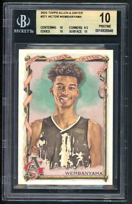 2023 Topps Allen & Ginter  #271 Wembanyama ROOKIE CARD RC BGS 10 PRISTINE - Image 1 of 4