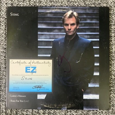 Sting Lp 12” Signed 1985 V. G/ vinyl N. M Original Press Gabriel S Message/I Bur - Image 1 of 4