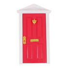 Christmas Red Fairy Door: Miniature Wooden Entry for Fairies - Xmas Decoration