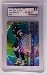 1998 UPPER DECK SPX FINITE JUNIOR SEAU 7/25 PRO 8 SIXTH SENSE SAN DIEGO CHARGERS - Picture 1 of 2