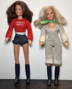 Juego de dos muñecas Goldberg Charlie's Angels Spelling 1977 vintage con trajes - Imagen 1 de 14