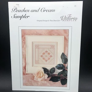 Victoria Sampler PEACHES AND CREAM SAMPLER Thea Dueck Cross Stitch Pattern 1995 - Picture 1 of 10