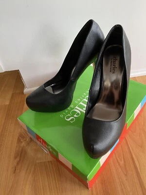 Nuevo Charles David Rockstar II Bombas Stiletto Plataforma Tacones Altos Negro Talla 9 Foto 1 de 4