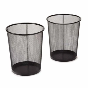 6 Gal. Round Mesh Trash Can Recycling Bin (2-Pack) - Picture 1 of 7