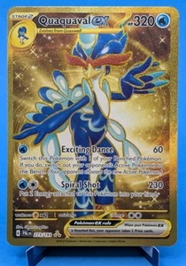 Juego de cartas coleccionables Pokémon Quaquaval ex 273/193 2023 hiper raro Holo Paldea evolucionado casi como nuevo - Imagen 1 de 11