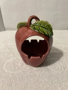 NORCREST TEELICHTHALTER APFELMOTIV glasierte Keramik Kerzenlaterne - Bild 1 von 8