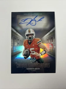 Carson Beck 2025 Bowman Chrome U Campus Star Signatures Auto Refractor Miami KG - Bild 1 von 2