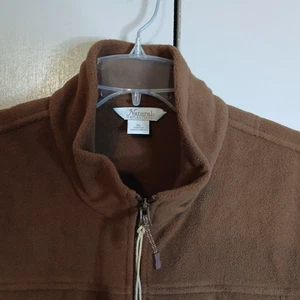 Natureral Reflections Women's Brown XL Fleece Full Zipper Vest (0395N1) - Picture 1 of 7
