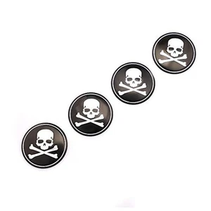 4pcs 56mm Skull Crossbone Pirate Styling Wheel Hub Caps Centre Cover for Car  - Afbeelding 1 van 2