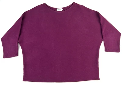 Suéter Dolman Acanalado Etiqueta R The Reset Algodón Lino Rojo Borgoña Para Mujer L/XL Foto 1 de 4