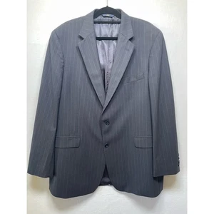 Brooks Brothers Navy Blue Pinstripe Wool Suit Jacket & Pants, Size 46 - Picture 1 of 8