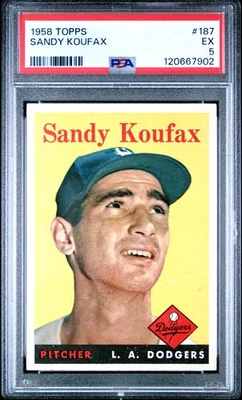 1958 Topps Sandy Koufax #187 PSA 5 Foto 1 de 2