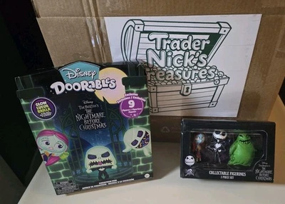 Disney Doorables Pesadilla antes de Navidad brilla en la oscuridad y lote de 3 figuras de 2 Foto 1 de 4