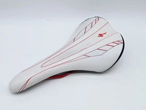 ⭐️ SPECIALIZED White Red Body Geometry MTB Hybrid Road BIKE CYCLE SEAT SADDLE ⭐️ - Picture 1 of 11