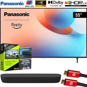 Panasonic W95 55" Mini LED 4K UHD Smart Fire TV (2024) + Compact Soundbar Bundle - Picture 1 of 12