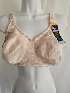 Bali Bra Women's Pink Flexible Support Full Coverage Wire Free 3820 Satin 38DD - Picture 1 of 8