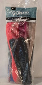 Vintage Conair Styling Essentials Comb Assortment-Multiple Styling Options-12Pck - Picture 1 of 2
