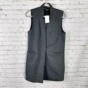 Harlowe & Graham Sleeveless Gray Blazer Vest Size S NWT - Picture 1 of 6