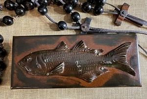 JAN BARBOGLIO BIG FISH Caja de baratijas GRANDE forjada a mano🌹 9"x4" RETIRADA - Imagen 1 de 24