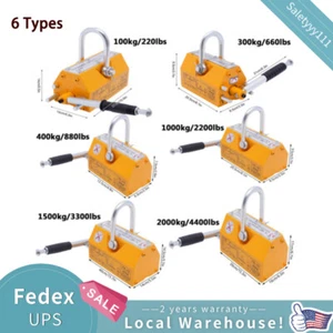 220lbs - 4400lbs Heavy Duty Magnetic Lifter Steel Magnet Lifting Hoist Crane - Bild 1 von 65