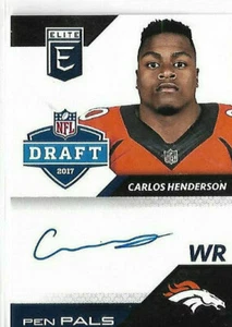 Auto RC Carlos Henderson Denver Broncos Panini Elite 2017 #pp-ch  - Imagen 1 de 2