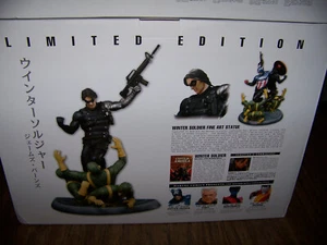 MARVEL KOTOBUKIYA BUCKY BARNES WINTER SOLDIER STATUE + SEBASTIAN STAN PHOTOGRAPH - Picture 1 of 5