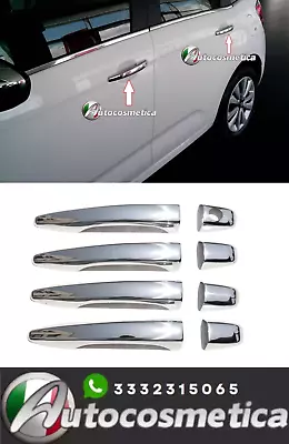 Maniglie porte mascherine tappi acciaio cromo per Citroen C3 2009-2016 - Immagine 1 di 4